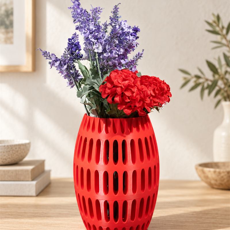 Vase Facetten- und Streifendesign — Ansicht 2