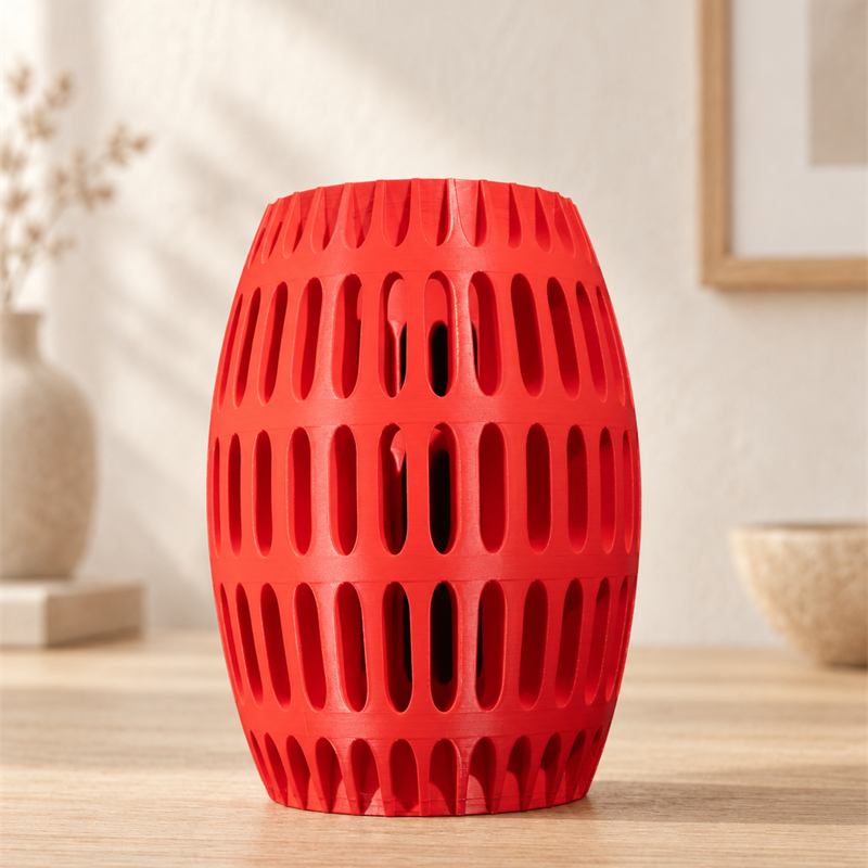 Vase Facetten- und Streifendesign — Ansicht 3