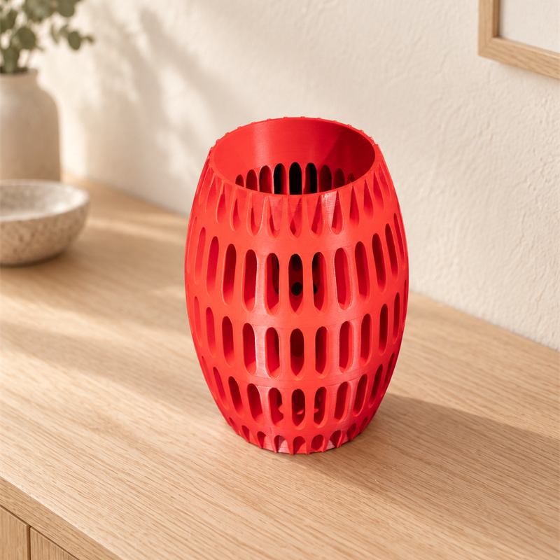 Vase Facetten- und Streifendesign — Ansicht 4