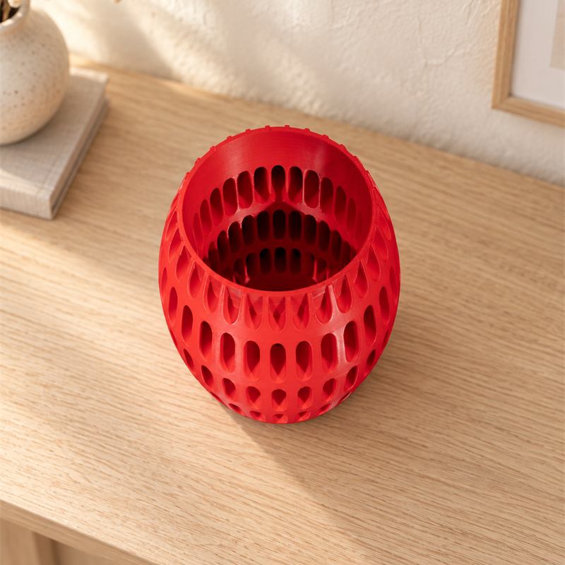 Vase Facetten- und Streifendesign — Ansicht 5