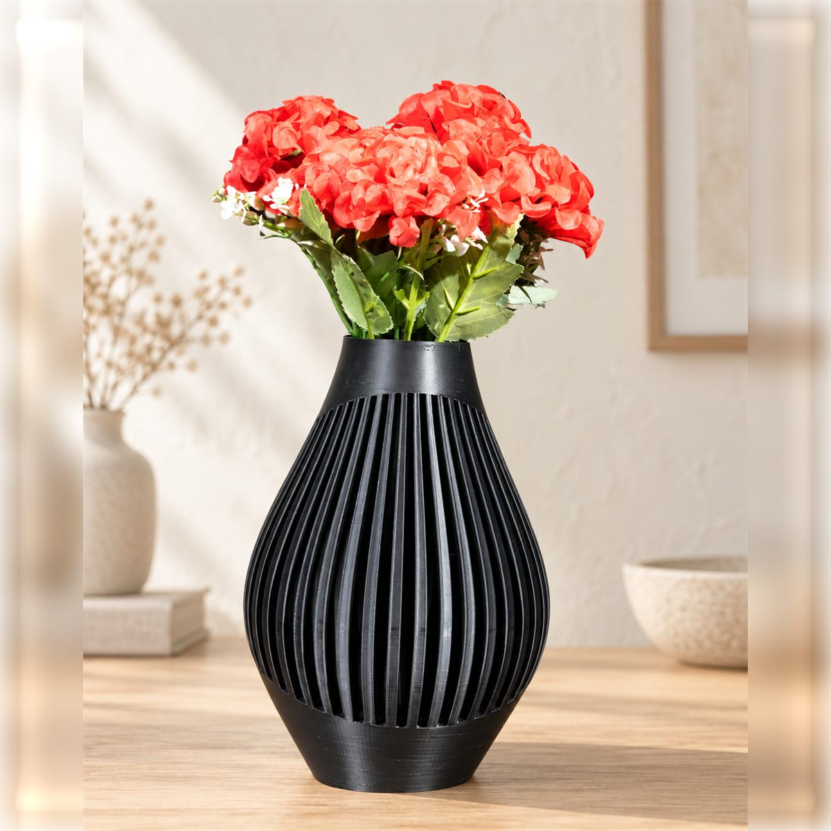 Vase Lamellenstruktur