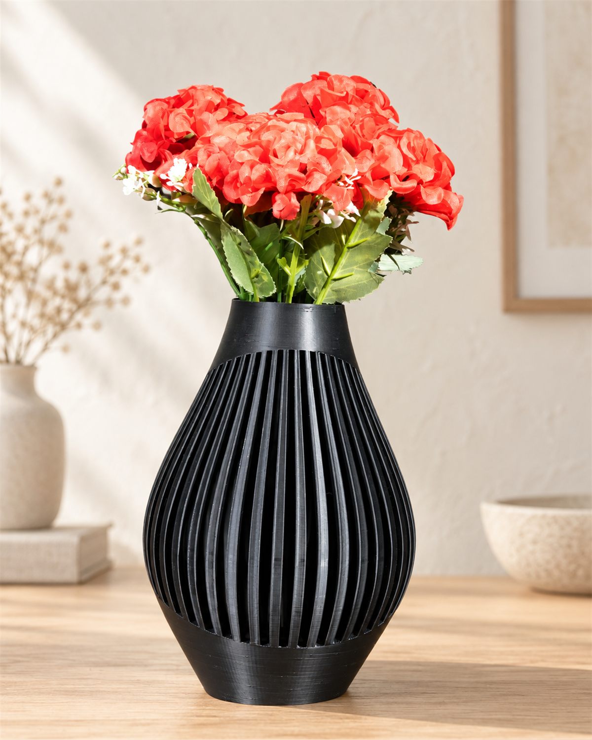 Vase Lamellenstruktur